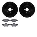 Dynamic Friction Co 8602-20015, Rotors-Drilled and Slotted-Black with 5000 Euro Ceramic Brake Pads, Zinc Coated 8602-20015